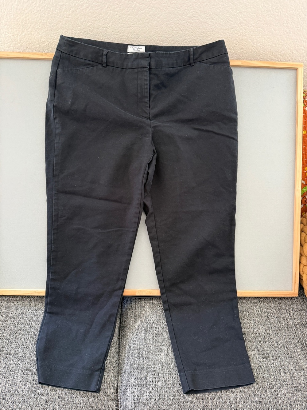 Charter Club Black Ankle Cropped Slim Jeans